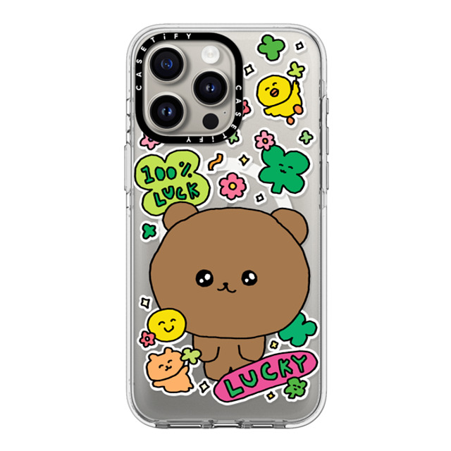 Gosimperson x CASETiFY iPhone 15 Pro Max ケース クリア クリア ケース MagSafe対応 100% LUCKY