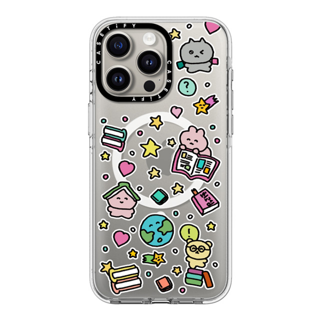 Gosimperson x CASETiFY iPhone 15 Pro Max ケース クリア クリア ケース MagSafe対応 DREAMING WORLD OF BOOKS