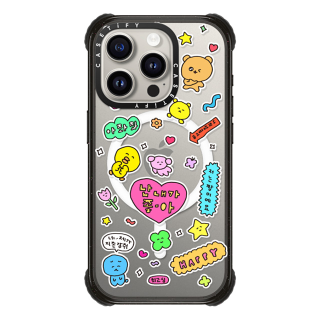 Gosimperson x CASETiFY iPhone 15 Pro Case Sticker,Cartoon Black ウルトラ インパクトケース MagSafe 対応 I LOVE ME (Korean ver.) Father's Day Gosimperson x CASETiFY iPhone 15 Pro Case Sticker,Cartoon Black ウルトラ インパクトケース MagSafe 対応 I LOVE ME (Korean ver.) Father's Day