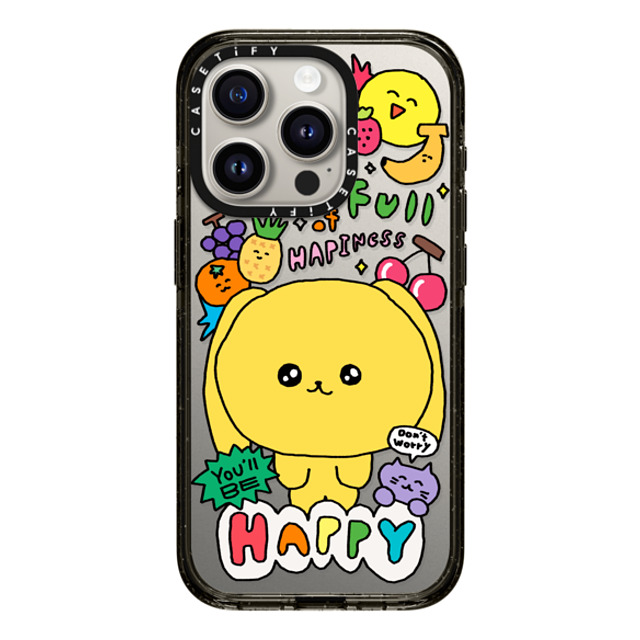 Gosimperson x CASETiFY iPhone 15 Pro ケース ブラック インパクトケース You'll be happy~