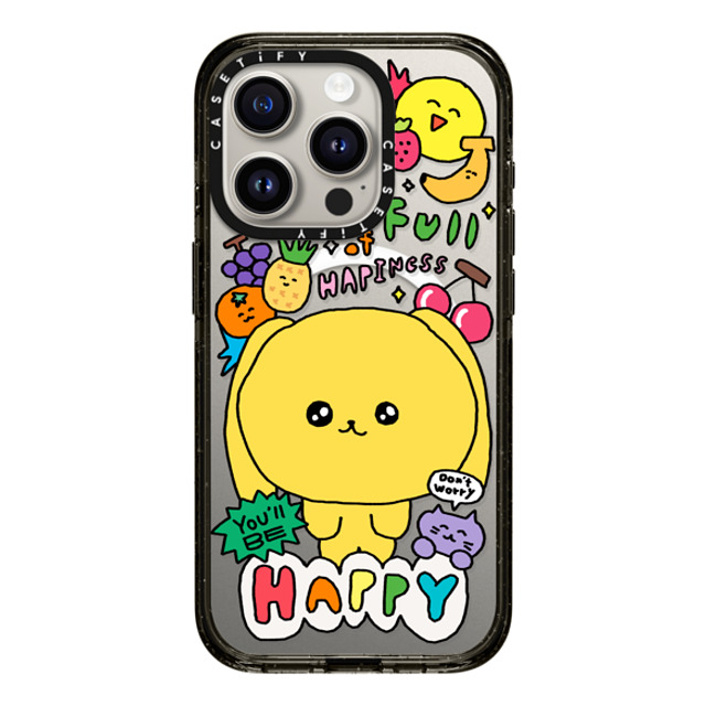 Gosimperson x CASETiFY iPhone 15 Pro ケース ブラック インパクトケース MagSafe対応 You'll be happy~