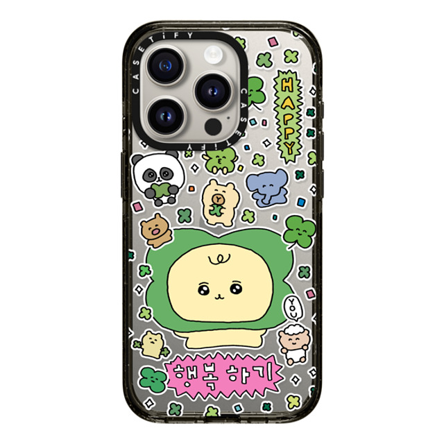 Gosimperson x CASETiFY iPhone 15 Pro ケース ブラック インパクトケース Be Happy!