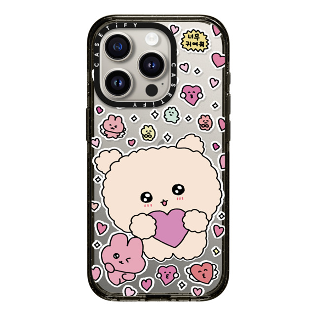 Gosimperson x CASETiFY iPhone 15 Pro ケース ブラック インパクトケース Love Bomb