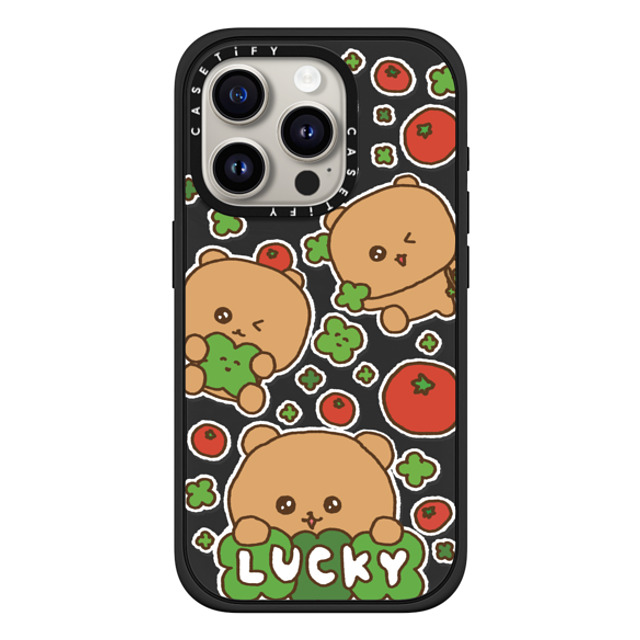 Gosimperson x CASETiFY iPhone 15 Pro ケース マットブラック インパクトケース MagSafe対応 LUCKY TOMATO