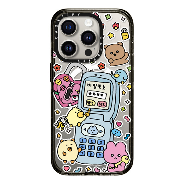 Gosimperson x CASETiFY iPhone 15 Pro ケース ブラック インパクトケース MagSafe対応 SECRET UNLUCKED