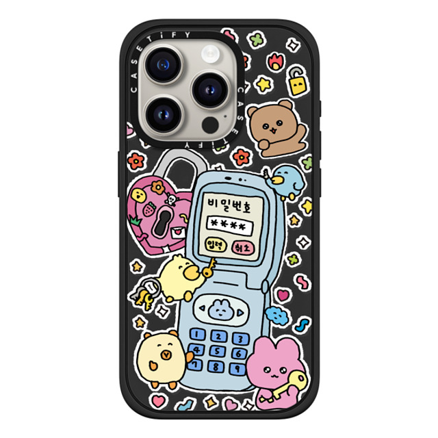 Gosimperson x CASETiFY iPhone 15 Pro ケース マットブラック インパクトケース MagSafe対応 SECRET UNLUCKED