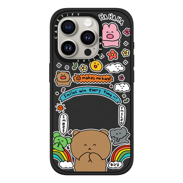 Gosimperson x CASETiFY iPhone 15 Pro Case マットブラック Impact Case MagSafe Compatible SMILE WINS (ENG ver.) Mother's Day Gosimperson x CASETiFY iPhone 15 Pro Case マットブラック Impact Case MagSafe Compatible SMILE WINS (ENG ver.) Mother's Day