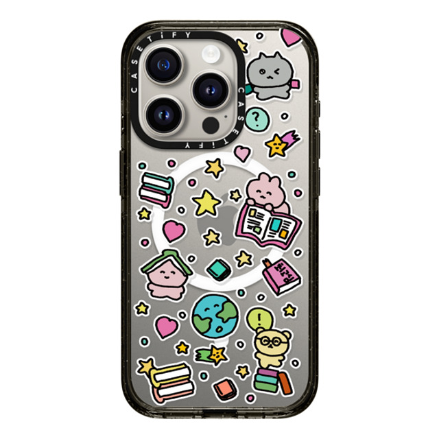 Gosimperson x CASETiFY iPhone 15 Pro ケース ブラック インパクトケース MagSafe対応 DREAMING WORLD OF BOOKS