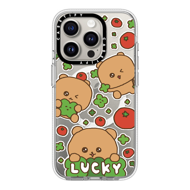 Gosimperson x CASETiFY iPhone 15 Pro ケース クリア クリア ケース MagSafe対応 LUCKY TOMATO