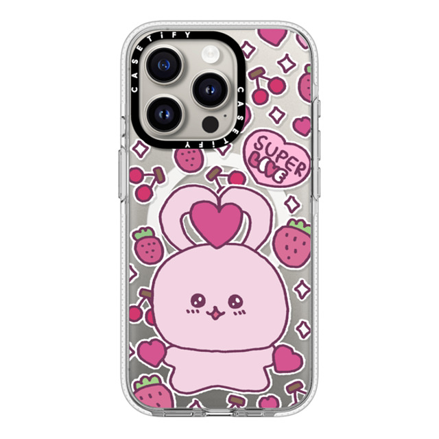 Gosimperson x CASETiFY iPhone 15 Pro ケース クリア クリア ケース MagSafe対応 SUPER LOVE