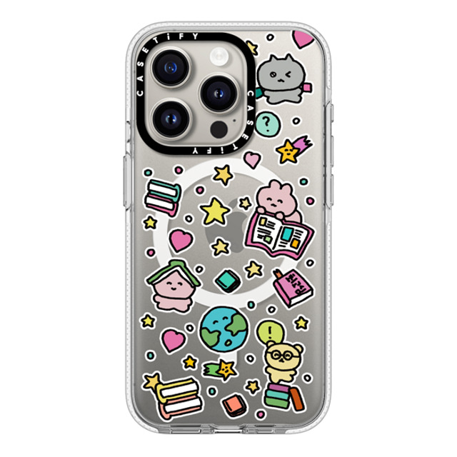 Gosimperson x CASETiFY iPhone 15 Pro ケース クリア クリア ケース MagSafe対応 DREAMING WORLD OF BOOKS