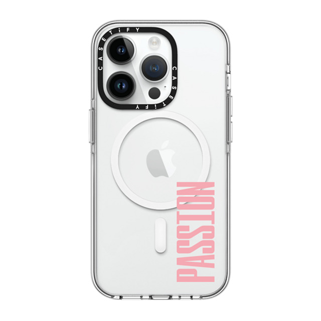 CASETiFY iPhone 14 Pro Case Clear Clear Case MagSafe Compatible Custom Case - passion CASETiFY iPhone 14 Pro Case Clear Clear Case MagSafe Compatible Custom Case - passion