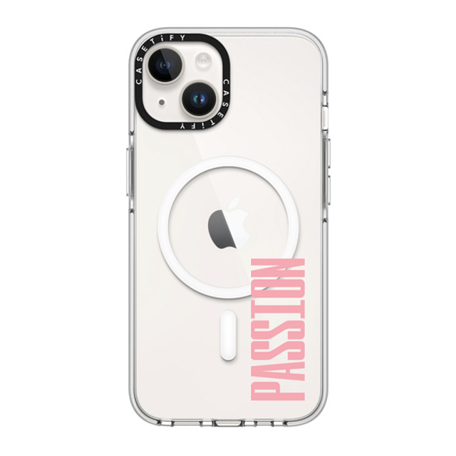 CASETiFY iPhone 14 Case Clear Clear Case MagSafe Compatible Custom Case - passion CASETiFY iPhone 14 Case Clear Clear Case MagSafe Compatible Custom Case - passion