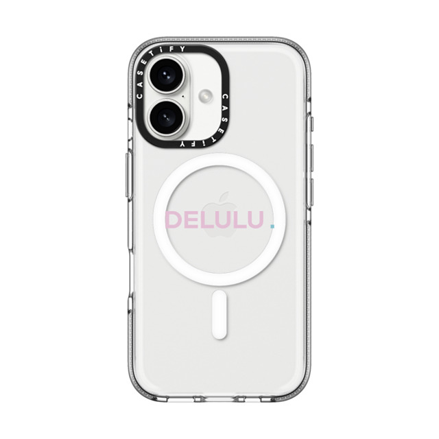 CASETiFY iPhone 16 Case Clear Clear Case MagSafe Compatible Custom Case - delulu. CASETiFY iPhone 16 Case Clear Clear Case MagSafe Compatible Custom Case - delulu.
