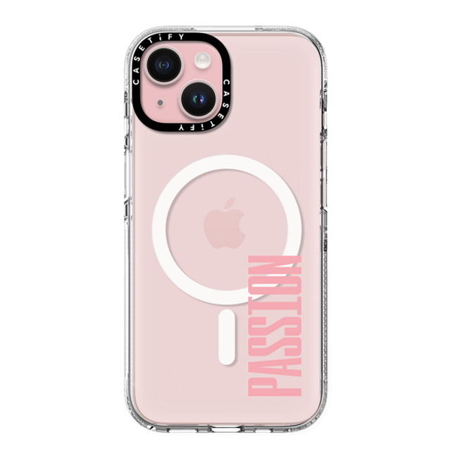 CASETiFY iPhone 15 Case Clear Clear Case MagSafe Compatible Custom Case - passion CASETiFY iPhone 15 Case Clear Clear Case MagSafe Compatible Custom Case - passion