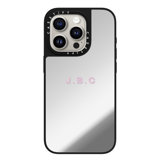 CASETiFY iPhone 15 Pro Case Silver on Black ミラーケース MagSafe対応 Custom Case - j. B.C CASETiFY iPhone 15 Pro Case Silver on Black ミラーケース MagSafe対応 Custom Case - j. B.C