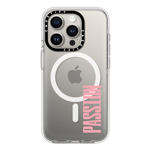 CASETiFY iPhone 15 Pro Case Clear Clear Case MagSafe Compatible Custom Case - passion CASETiFY iPhone 15 Pro Case Clear Clear Case MagSafe Compatible Custom Case - passion