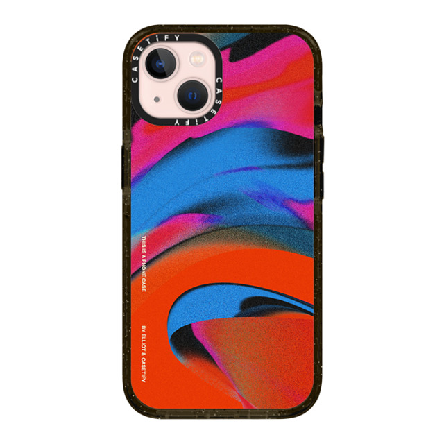 Elliotisacoolguy x CASETiFY iPhone 13 ケース ブラック インパクトケース Gradient Warp 2 - Elliot Ulm