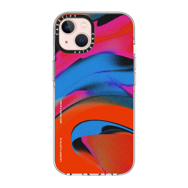 Elliotisacoolguy x CASETiFY iPhone 13 ケース クリア クリア ケース MagSafe対応 Gradient Warp 2 - Elliot Ulm