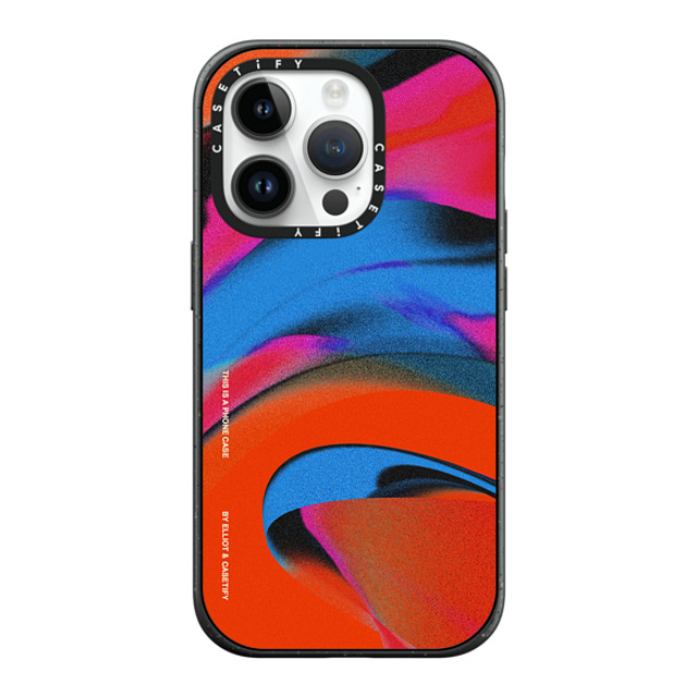 Elliotisacoolguy x CASETiFY iPhone 14 Pro ケース マットブラック インパクトケース MagSafe対応 Gradient Warp 2 - Elliot Ulm