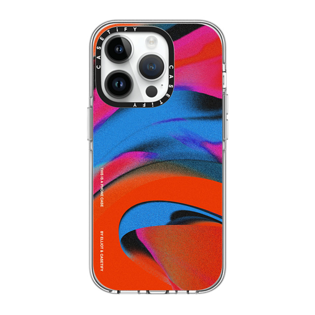 Elliotisacoolguy x CASETiFY iPhone 14 Pro ケース クリア クリア ケース MagSafe対応 Gradient Warp 2 - Elliot Ulm