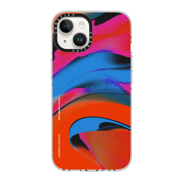 Elliotisacoolguy x CASETiFY iPhone 14 ケース クリア クリア ケース MagSafe対応 Gradient Warp 2 - Elliot Ulm