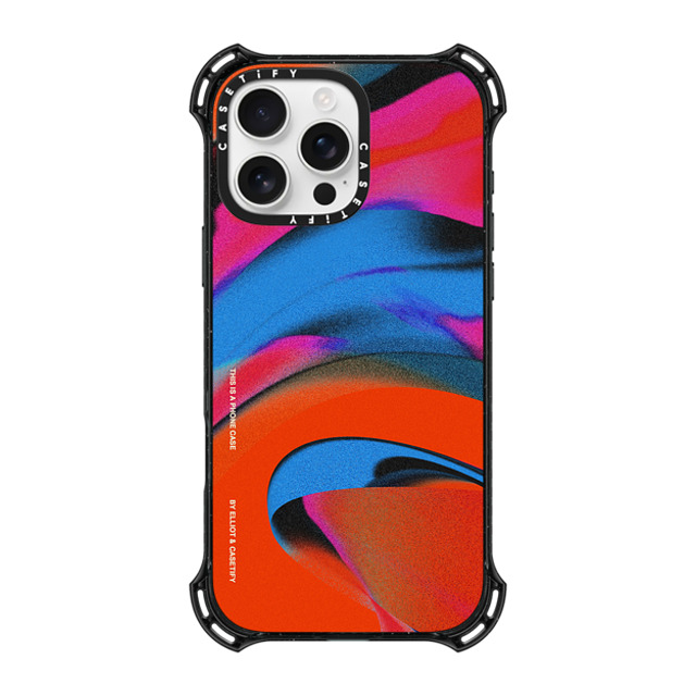 Elliotisacoolguy x CASETiFY iPhone 16 Pro Max ケース ブラック バウンスケース Gradient Warp 2 - Elliot Ulm