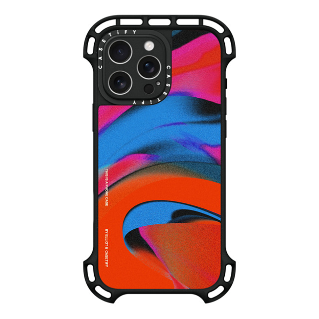 Elliotisacoolguy x CASETiFY iPhone 16 Pro Max ケース ブラック ウルトラ バウンスケース MagSafe対応 Gradient Warp 2 - Elliot Ulm