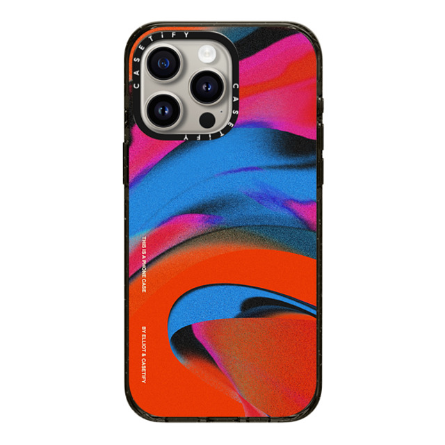 Elliotisacoolguy x CASETiFY iPhone 15 Pro Max ケース ブラック インパクトケース Gradient Warp 2 - Elliot Ulm