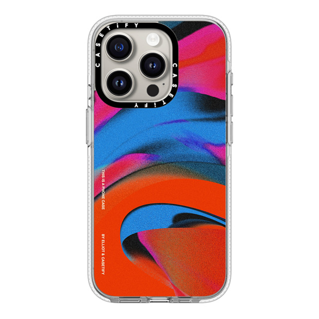 Elliotisacoolguy x CASETiFY iPhone 15 Pro ケース クリア クリア ケース MagSafe対応 Gradient Warp 2 - Elliot Ulm