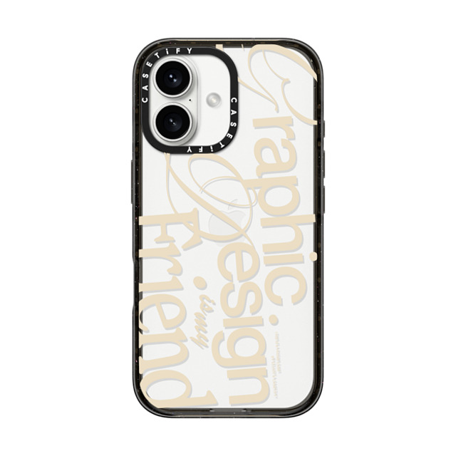 Elliotisacoolguy x CASETiFY iPhone 16 ケース Quote,Typography ブラック インパクトケース Graphic Design is My Friend - Elliot Ulm Back to School Elliotisacoolguy x CASETiFY iPhone 16 ケース Quote,Typography ブラック インパクトケース Graphic Design is My Friend - Elliot Ulm Back to School