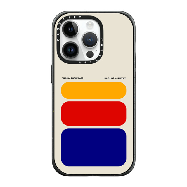 Elliotisacoolguy x CASETiFY iPhone 14 Pro ケース マットブラック インパクトケース MagSafe対応 Shapes - Elliot Ulm