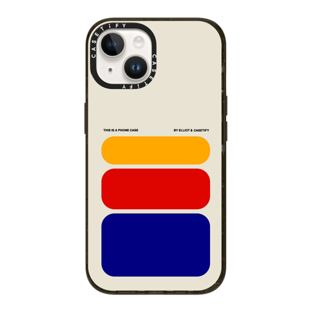 Elliotisacoolguy x CASETiFY iPhone 14 ケース ブラック インパクトケース Shapes - Elliot Ulm