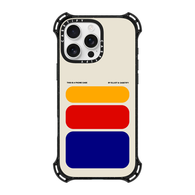 Elliotisacoolguy x CASETiFY iPhone 16 Pro Max ケース ブラック バウンスケース Shapes - Elliot Ulm