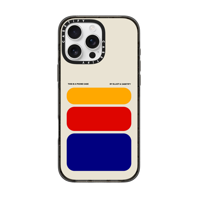 Elliotisacoolguy x CASETiFY iPhone 16 Pro Max ケース ブラック インパクトケース MagSafe対応 Shapes - Elliot Ulm