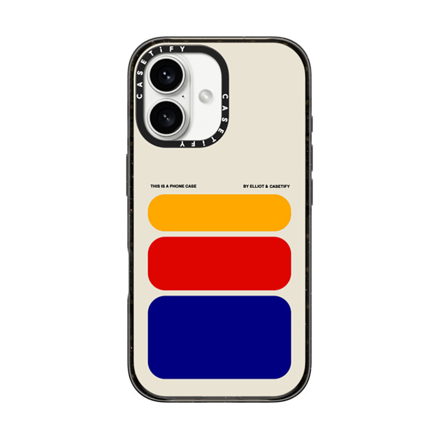 Elliotisacoolguy x CASETiFY iPhone 16 ケース ブラック インパクトケース MagSafe対応 Shapes - Elliot Ulm