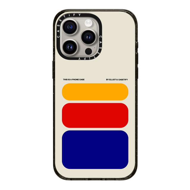 Elliotisacoolguy x CASETiFY iPhone 15 Pro Max ケース ブラック インパクトケース Shapes - Elliot Ulm