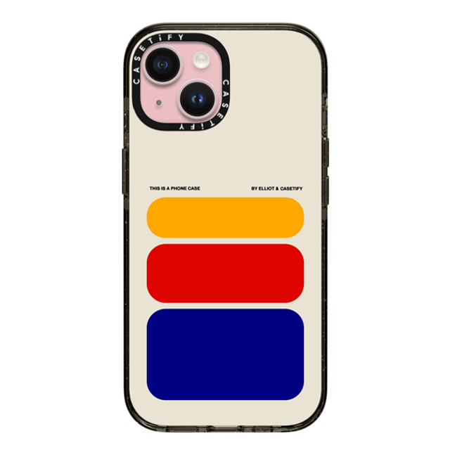 Elliotisacoolguy x CASETiFY iPhone 15 ケース ブラック インパクトケース Shapes - Elliot Ulm