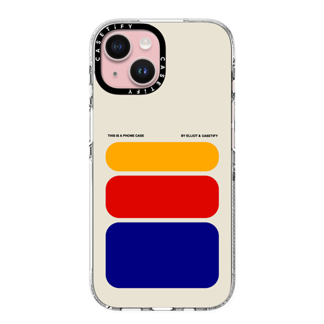 Elliotisacoolguy x CASETiFY iPhone 15 ケース クリア クリア ケース MagSafe対応 Shapes - Elliot Ulm