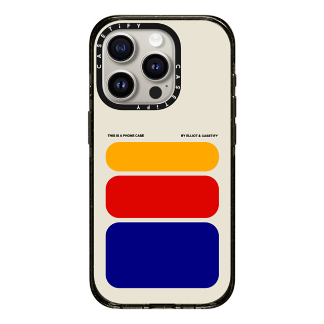 Elliotisacoolguy x CASETiFY iPhone 15 Pro ケース ブラック インパクトケース MagSafe対応 Shapes - Elliot Ulm