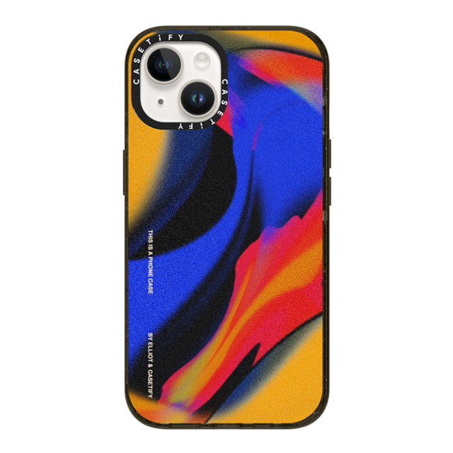 Elliotisacoolguy x CASETiFY iPhone 14 ケース ブラック インパクトケース Gradient Warp - Elliot Ulm