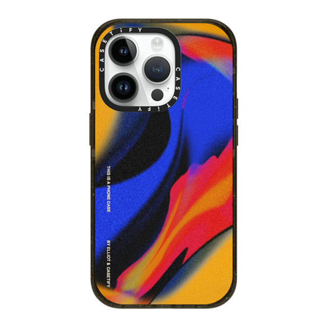 Elliotisacoolguy x CASETiFY iPhone 14 Pro ケース ブラック インパクトケース MagSafe対応 Gradient Warp - Elliot Ulm