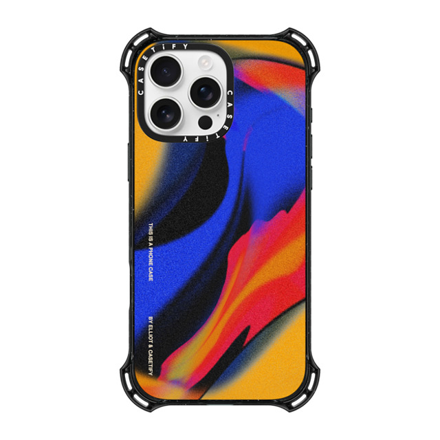 Elliotisacoolguy x CASETiFY iPhone 16 Pro Max ケース ブラック バウンスケース Gradient Warp - Elliot Ulm