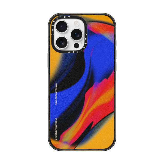 Elliotisacoolguy x CASETiFY iPhone 16 Pro Max ケース ブラック インパクトケース MagSafe対応 Gradient Warp - Elliot Ulm