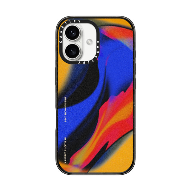 Elliotisacoolguy x CASETiFY iPhone 16 ケース ブラック インパクトケース Gradient Warp - Elliot Ulm