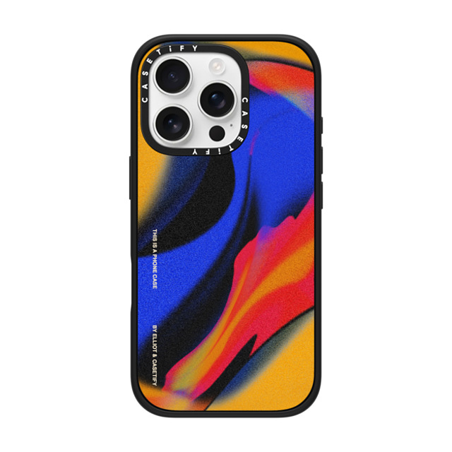 Elliotisacoolguy x CASETiFY iPhone 16 Pro ケース マットブラック インパクトケース Gradient Warp - Elliot Ulm