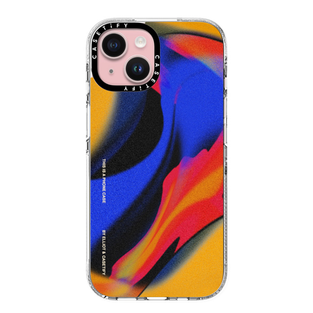 Elliotisacoolguy x CASETiFY iPhone 15 ケース クリア クリア ケース MagSafe対応 Gradient Warp - Elliot Ulm