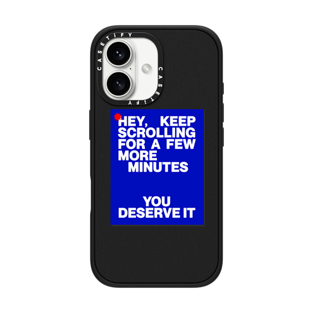 Elliotisacoolguy x CASETiFY iPhone 16 ケース Sticker,Quote マットブラック インパクトケース MagSafe対応 KEEP SCROLLING Father's Day Elliotisacoolguy x CASETiFY iPhone 16 ケース Sticker,Quote マットブラック インパクトケース MagSafe対応 KEEP SCROLLING Father's Day