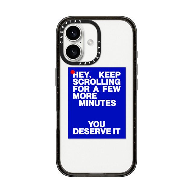 Elliotisacoolguy x CASETiFY iPhone 16 ケース Sticker,Quote ブラック インパクトケース KEEP SCROLLING Mother's Day Elliotisacoolguy x CASETiFY iPhone 16 ケース Sticker,Quote ブラック インパクトケース KEEP SCROLLING Mother's Day