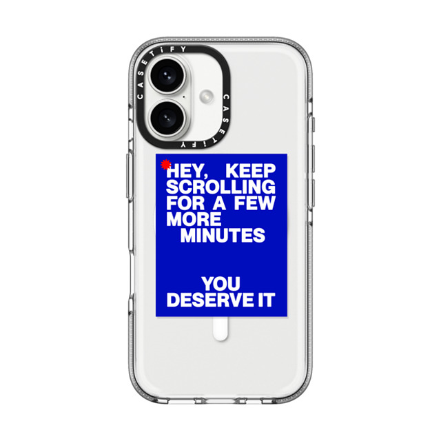 Elliotisacoolguy x CASETiFY iPhone 16 ケース Sticker,Quote クリア クリア ケース MagSafe対応 KEEP SCROLLING Mother's Day Elliotisacoolguy x CASETiFY iPhone 16 ケース Sticker,Quote クリア クリア ケース MagSafe対応 KEEP SCROLLING Mother's Day